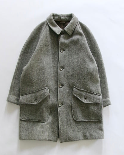 90s GIORGIO ARMANI-LE COLLEZONI special fabric wool coat made in italy