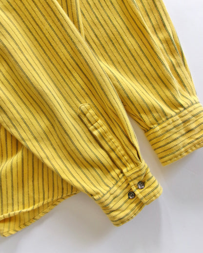 OLD GAP stripe flannel shirts yellow
