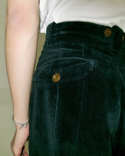 90s EMPORIO ARMANI black velours pants