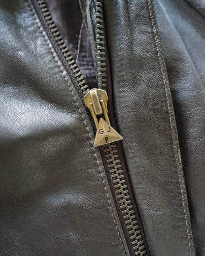 Jawani leather bomber jacket