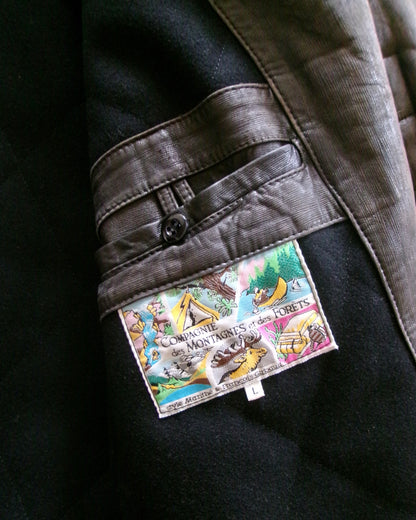 80~90s Marithe Francois Girbaud leather toggle  jacket