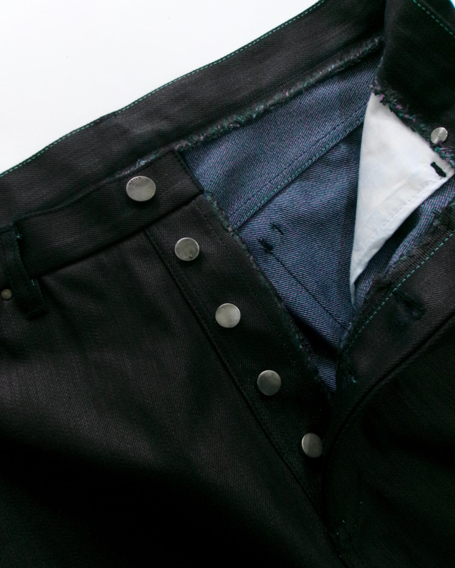 Kiivu denim wide trouser - 12.5oz Rainbow Denim + SUMI