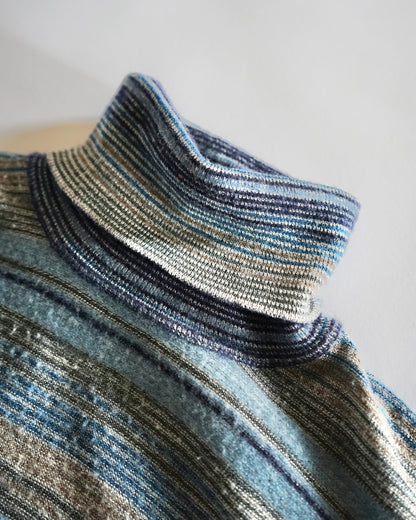 90s MISSONI SPORT border turtleneck knit