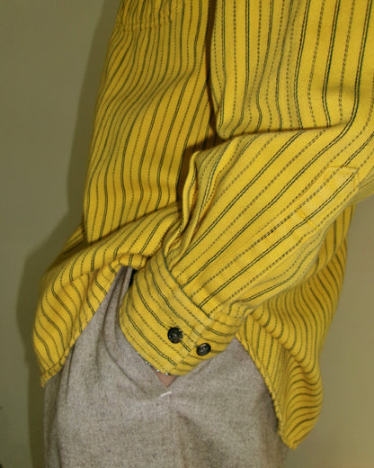 OLD GAP stripe flannel shirts yellow