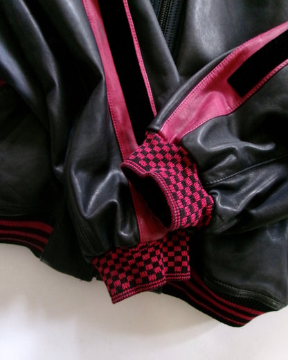 90s Marithe Francois Girbaud leather bomber jacket