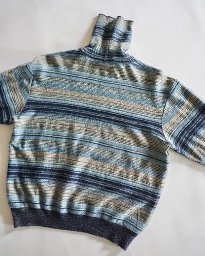 90s MISSONI SPORT border turtleneck knit