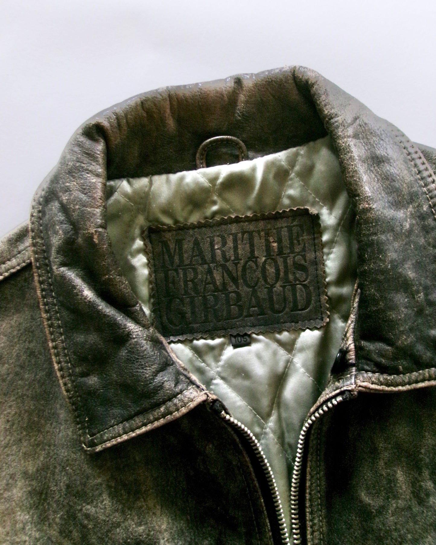 90s Marithe Francois Girbaud leather trucker jacket