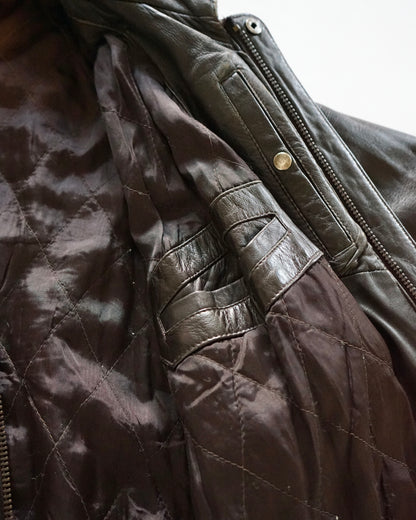 Jawani leather bomber jacket