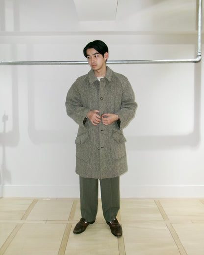 90s GIORGIO ARMANI-LE COLLEZONI special fabric wool coat made in italy
