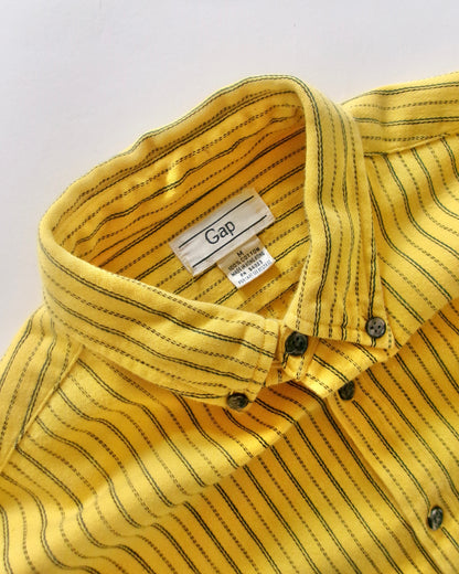 OLD GAP stripe flannel shirts yellow