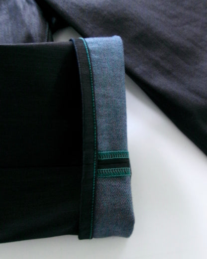 Kiivu denim wide trouser - 12.5oz Rainbow Denim + SUMI