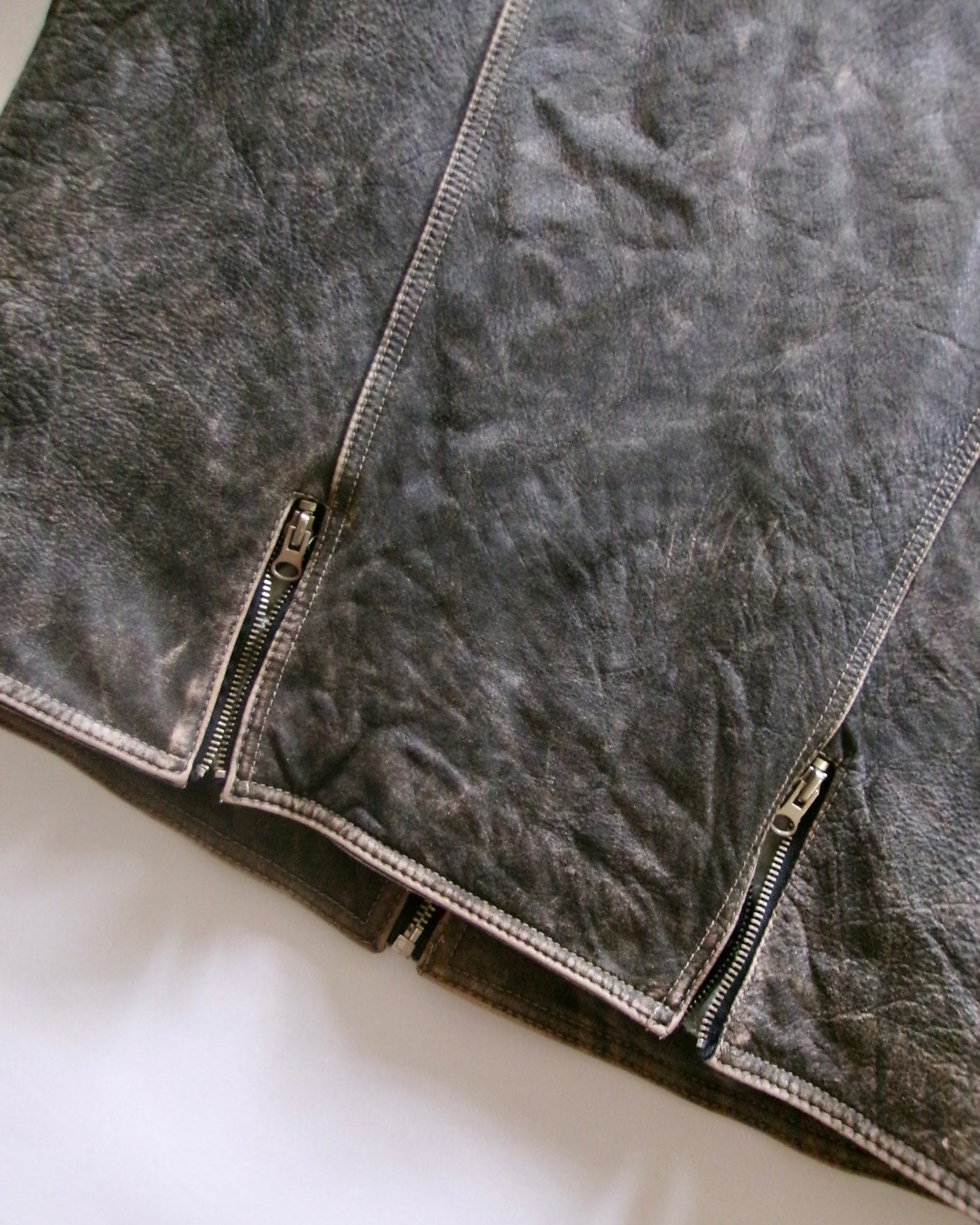 90s Marithe Francois Girbaud leather trucker jacket