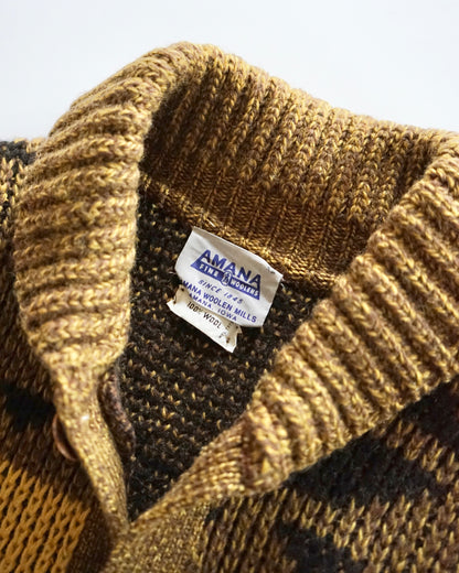 80s AMANA geometry native cowichan jacket