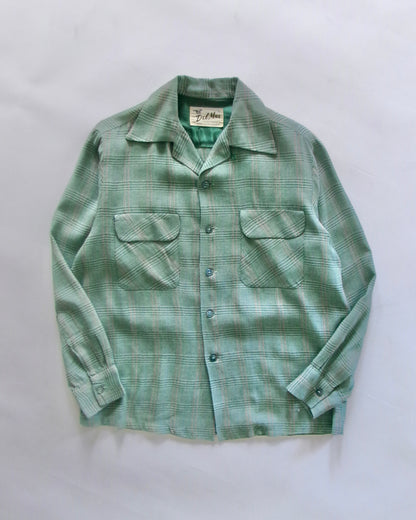 50s DEL MAR SPORTSWEAR rayon check shirt