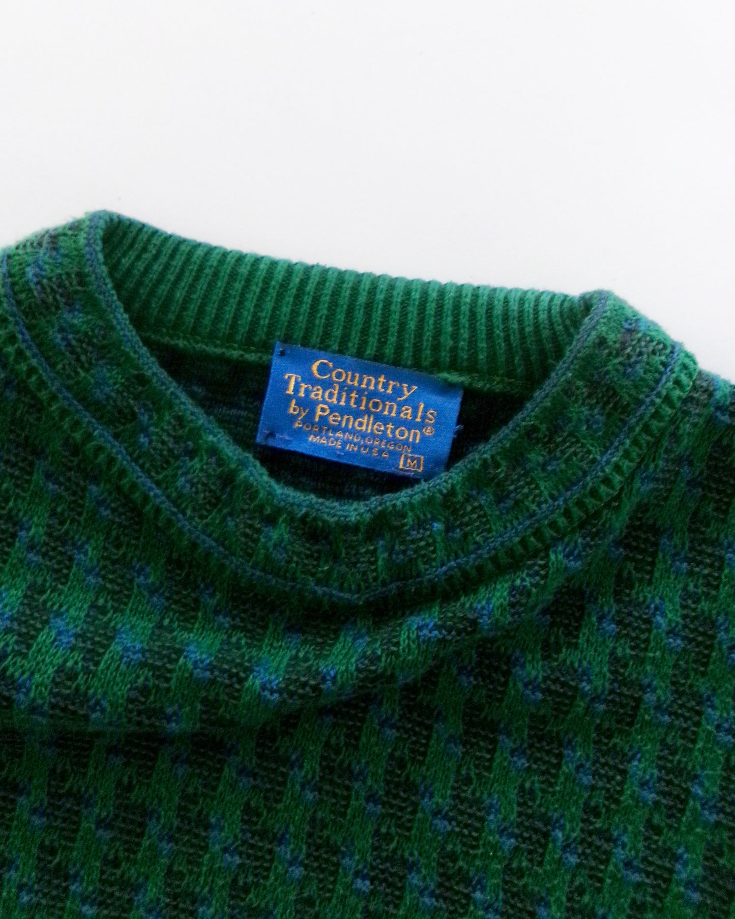 90s Pendleton houndstooth pattern cotton knit