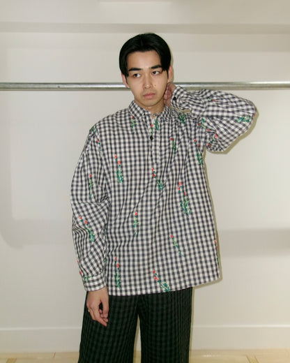 oira pullover shirt - gingham