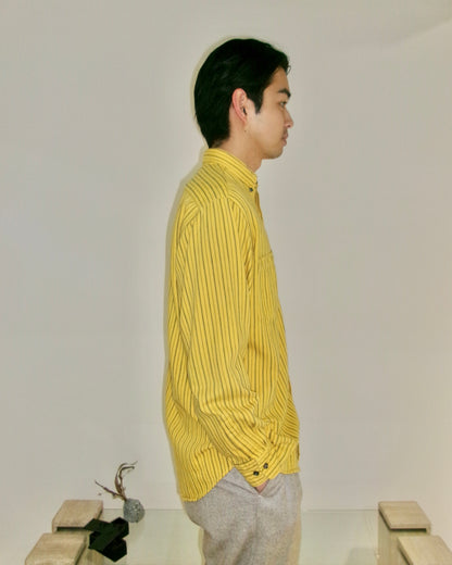 OLD GAP stripe flannel shirts yellow