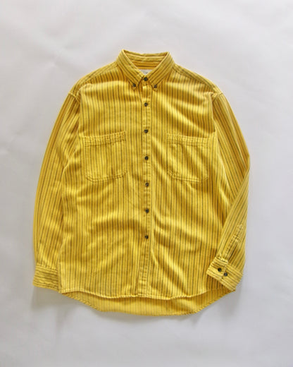 OLD GAP stripe flannel shirts yellow