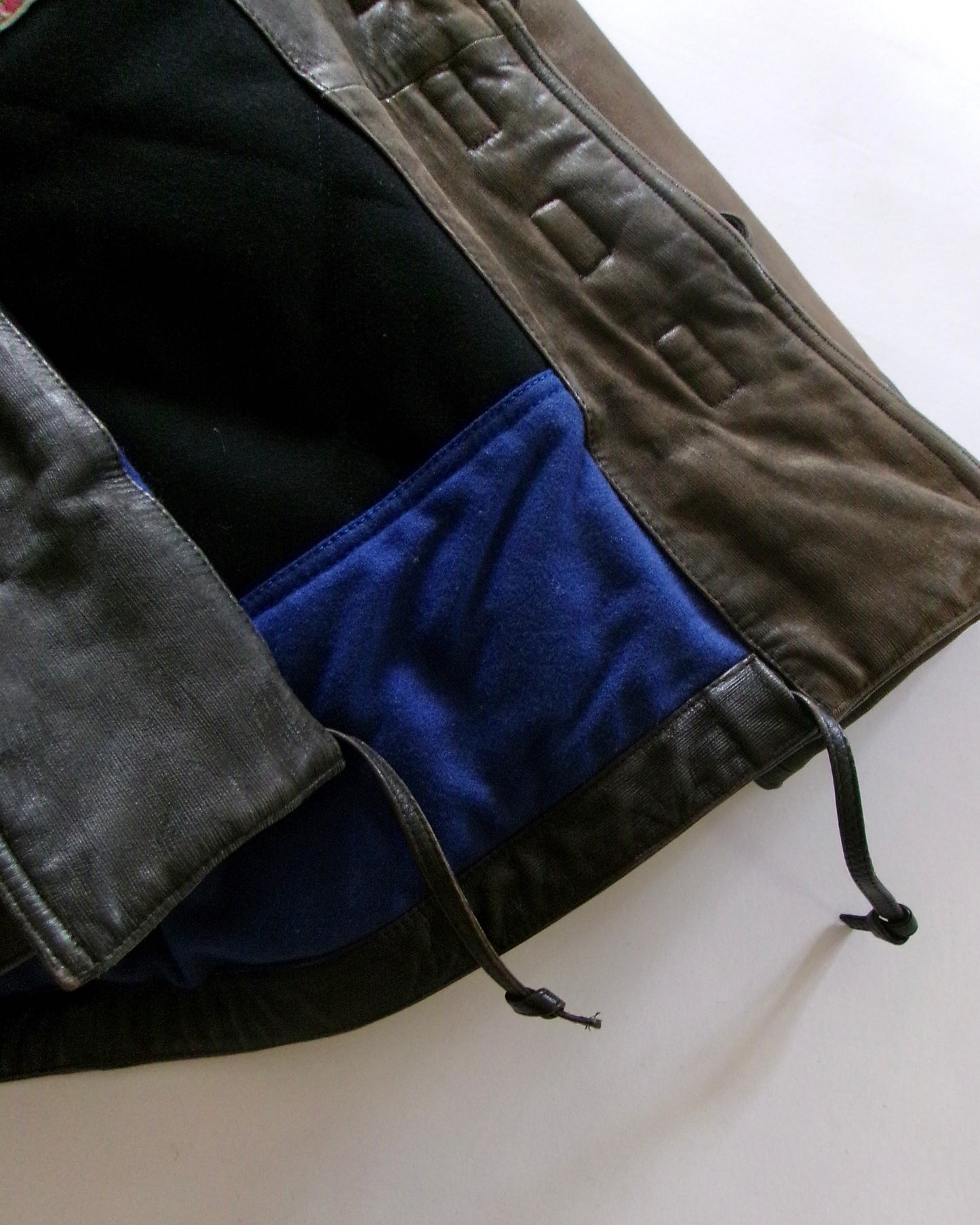 80~90s Marithe Francois Girbaud leather toggle  jacket