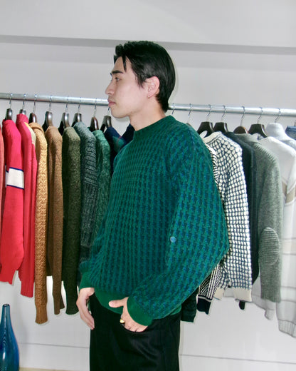 90s Pendleton houndstooth pattern cotton knit