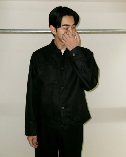 Kiivu denim trucker jacket - 12.5oz Rainbow Denim + SUMI