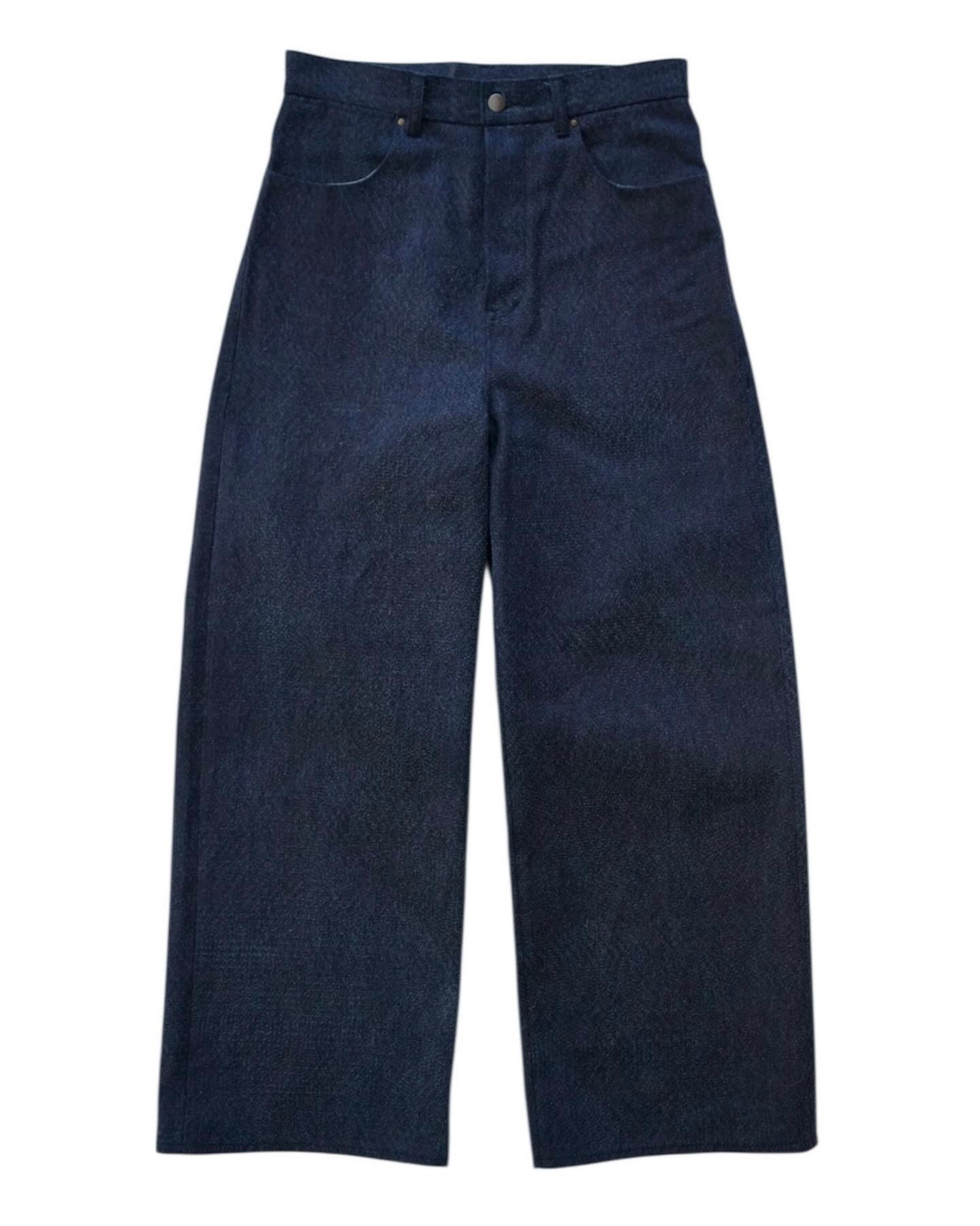 DENIM CURVY LEG TROUSER- 12.5oz Rainbow Denim + Needles -
