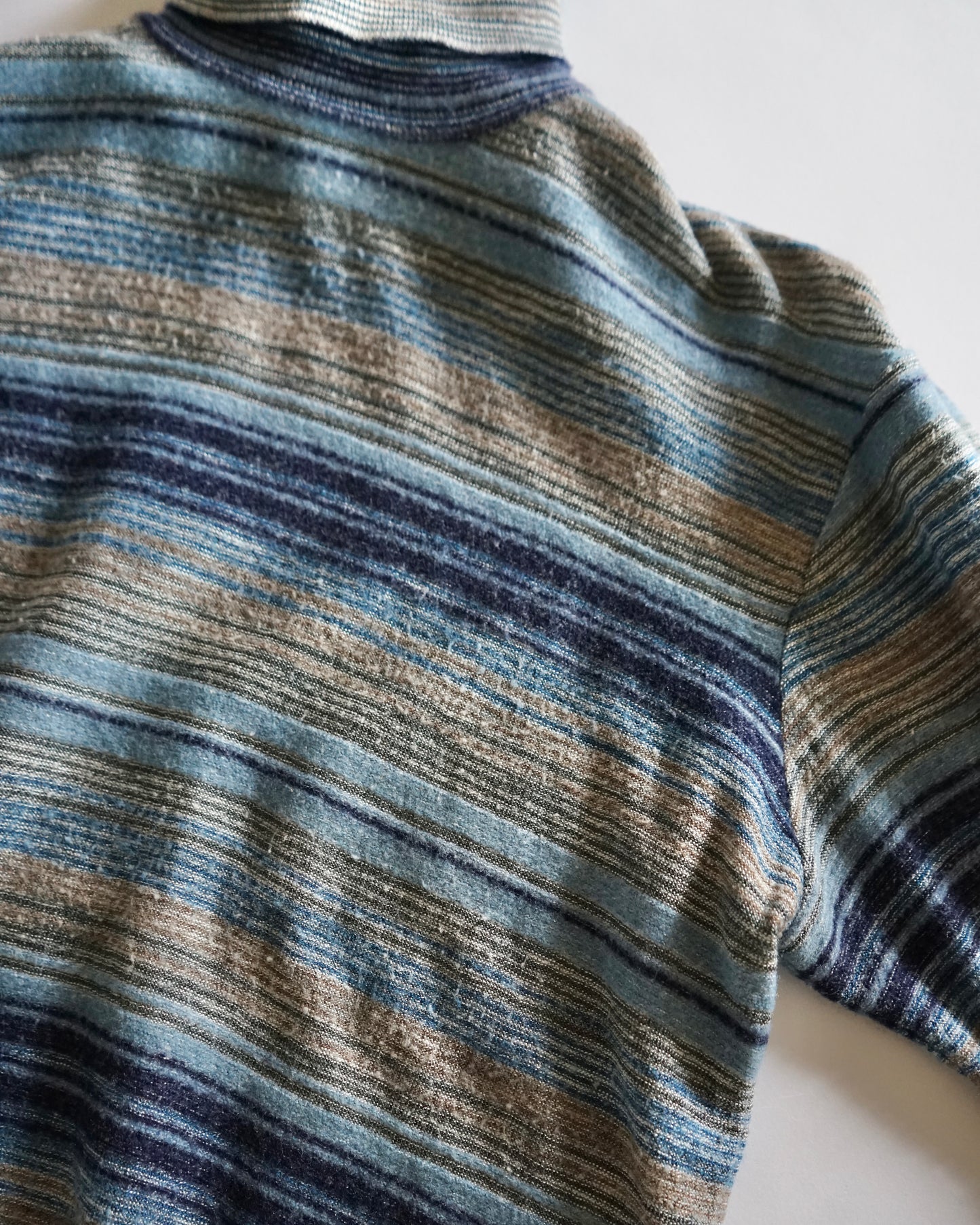 90s MISSONI SPORT border turtleneck knit