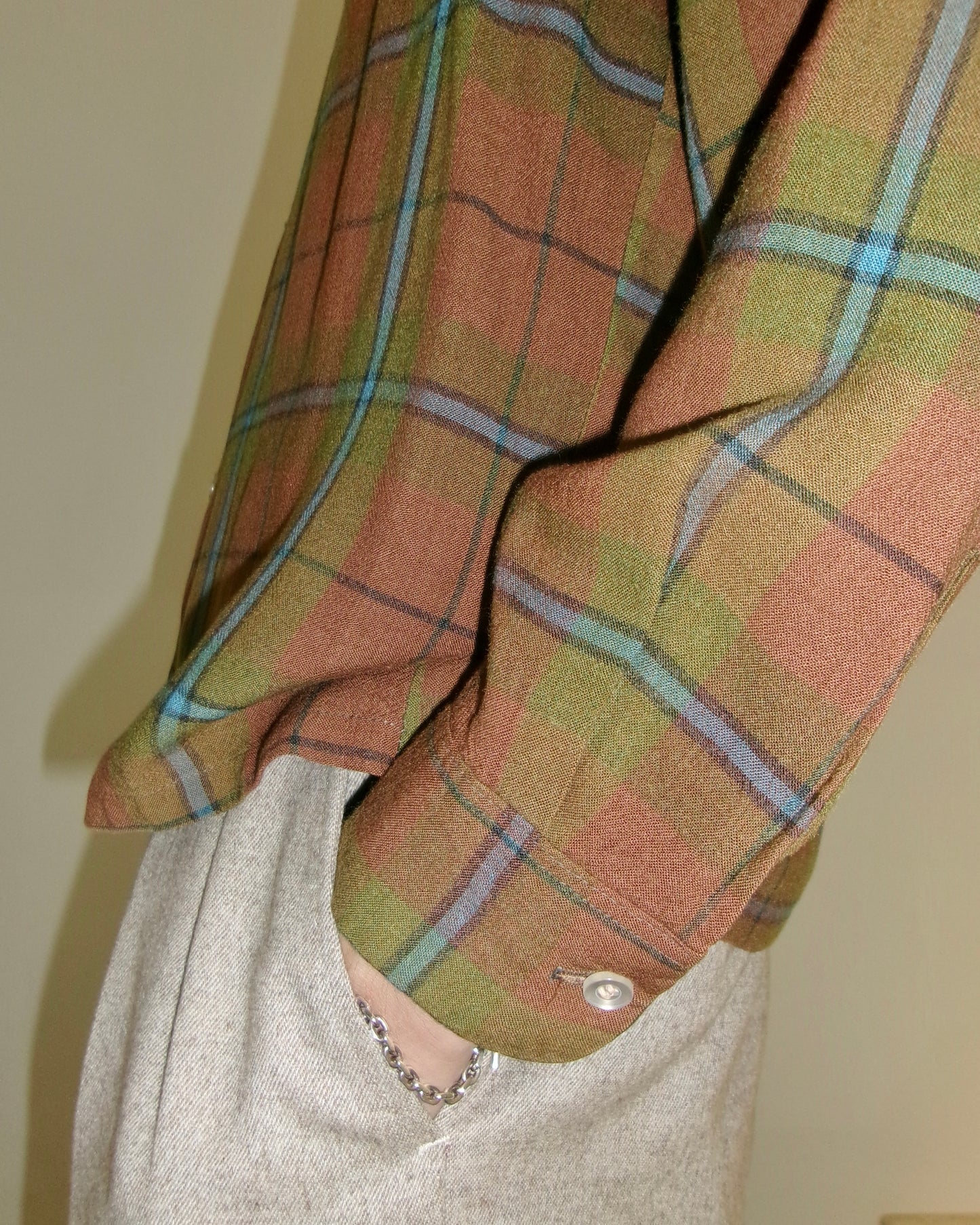 TOWNCRAFT rayon check shirt