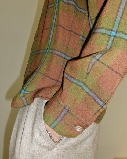 TOWNCRAFT rayon check shirt