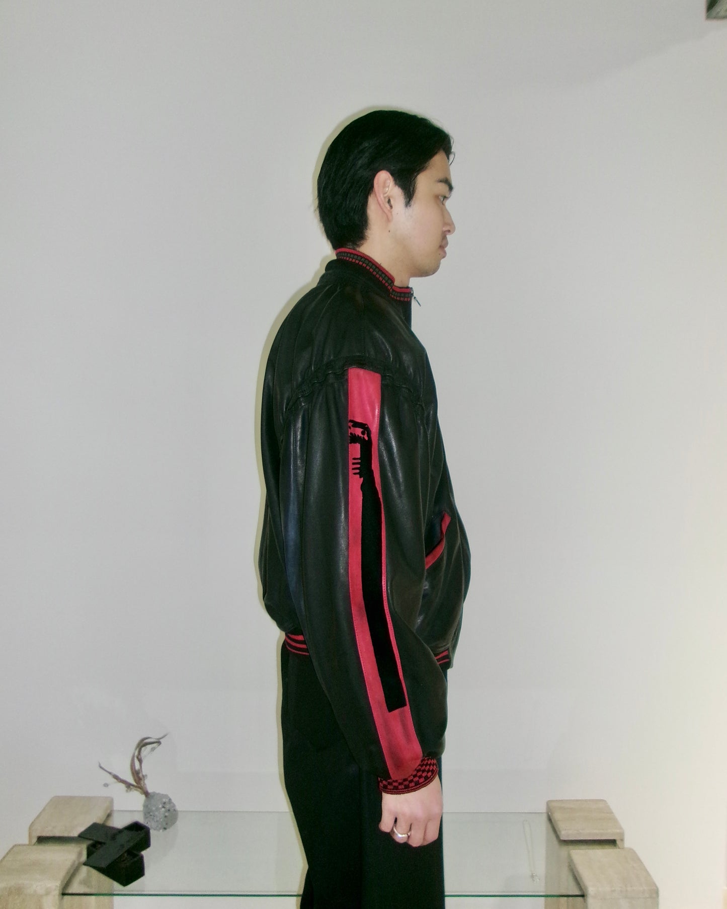 90s Marithe Francois Girbaud leather bomber jacket