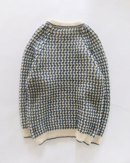 80s GIMBELS honeycomb waffle stitch knit