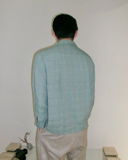 50s DEL MAR SPORTSWEAR rayon check shirt