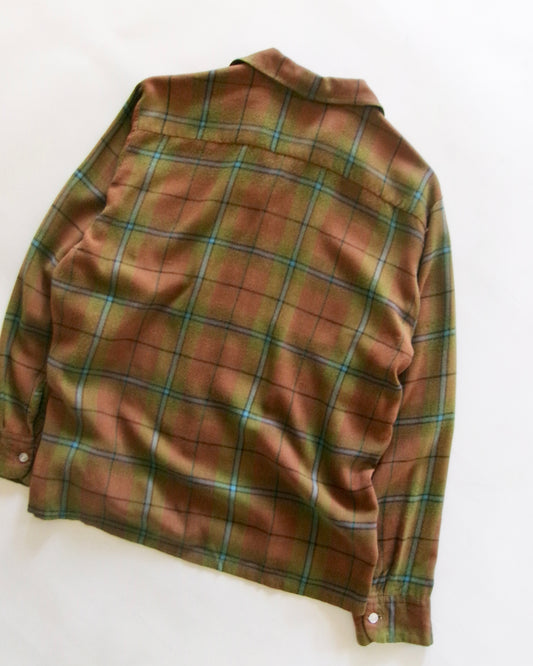TOWNCRAFT rayon check shirt