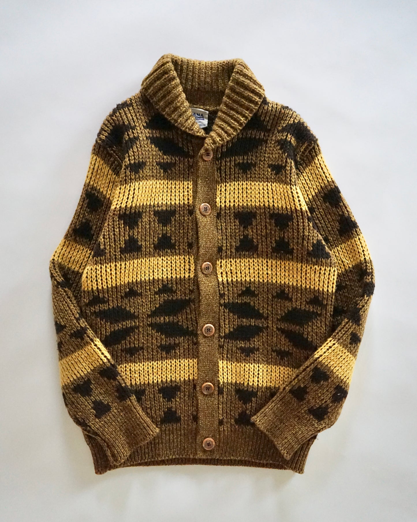 80s AMANA geometry native cowichan jacket
