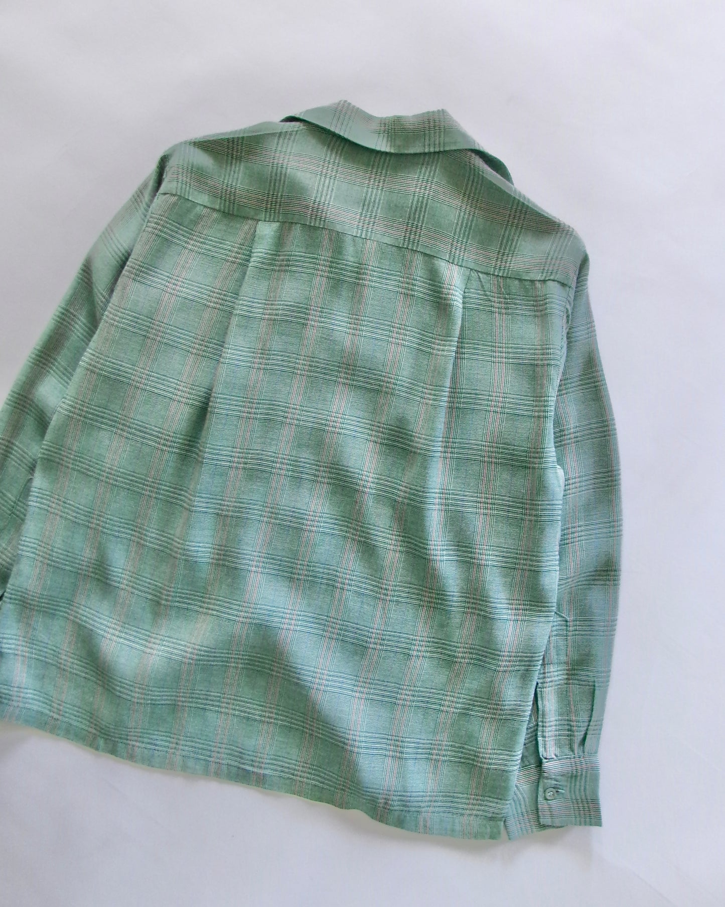 50s DEL MAR SPORTSWEAR rayon check shirt