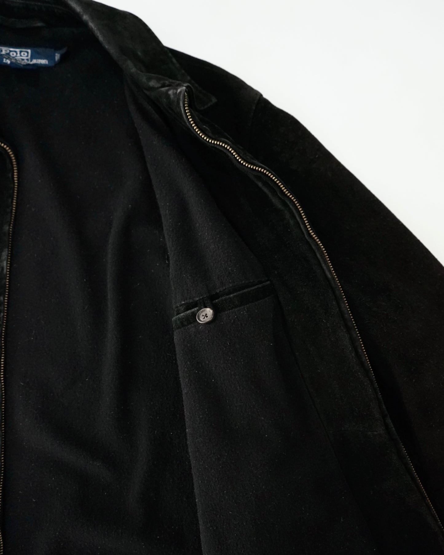 90s Polo by Ralph Lauren suede zip sports jacket