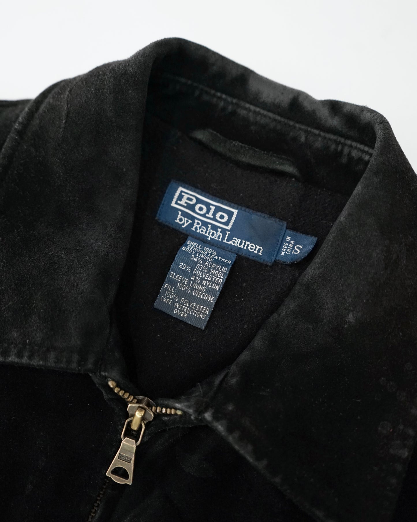 90s Polo by Ralph Lauren suede zip sports jacket