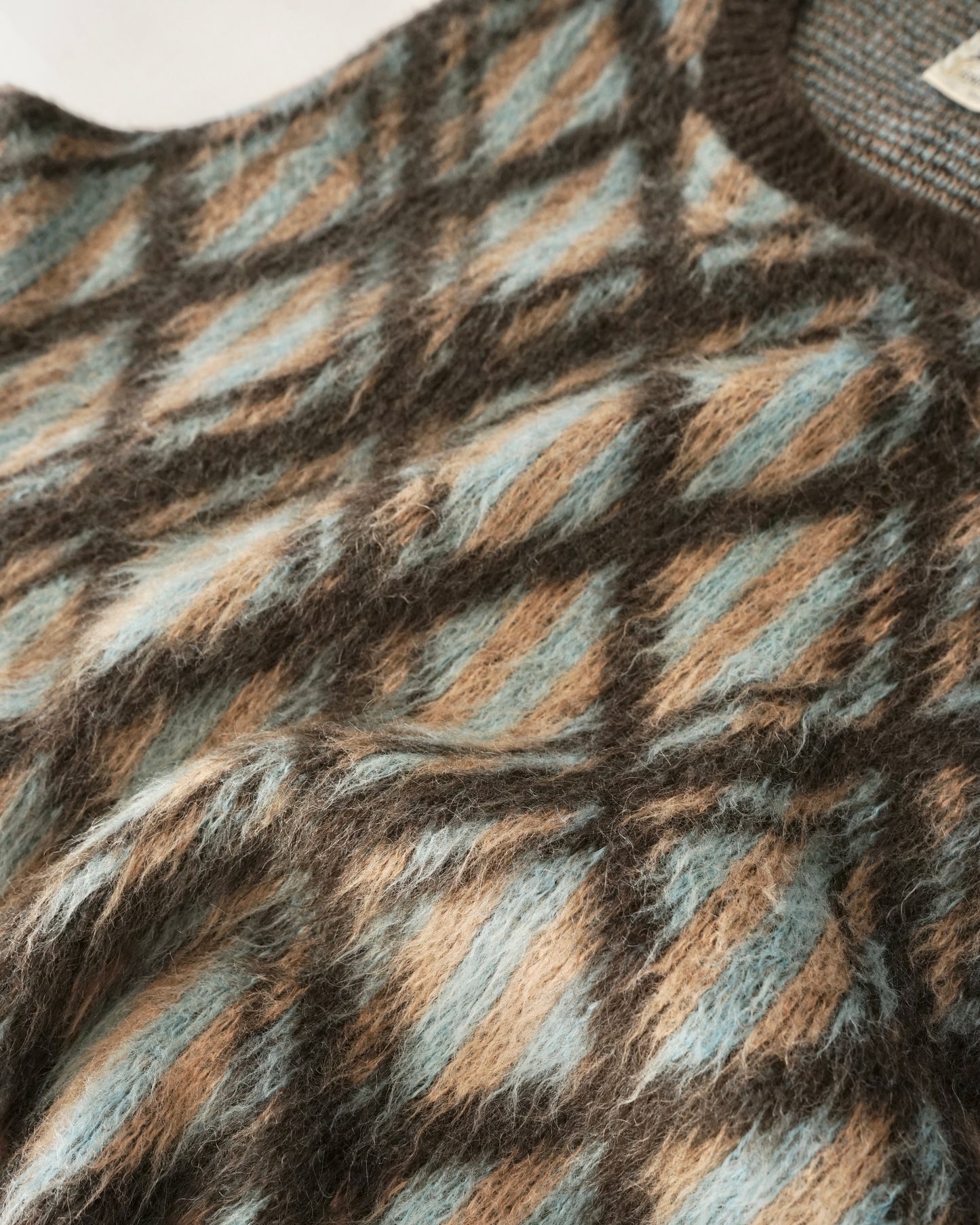 70s KENNINGTON diamond pattern mohair vest