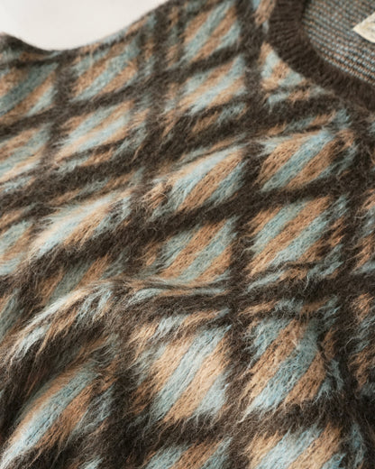 70s KENNINGTON diamond pattern mohair vest
