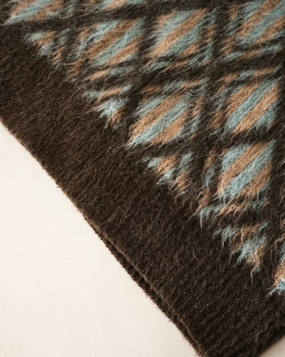 70s KENNINGTON diamond pattern mohair vest