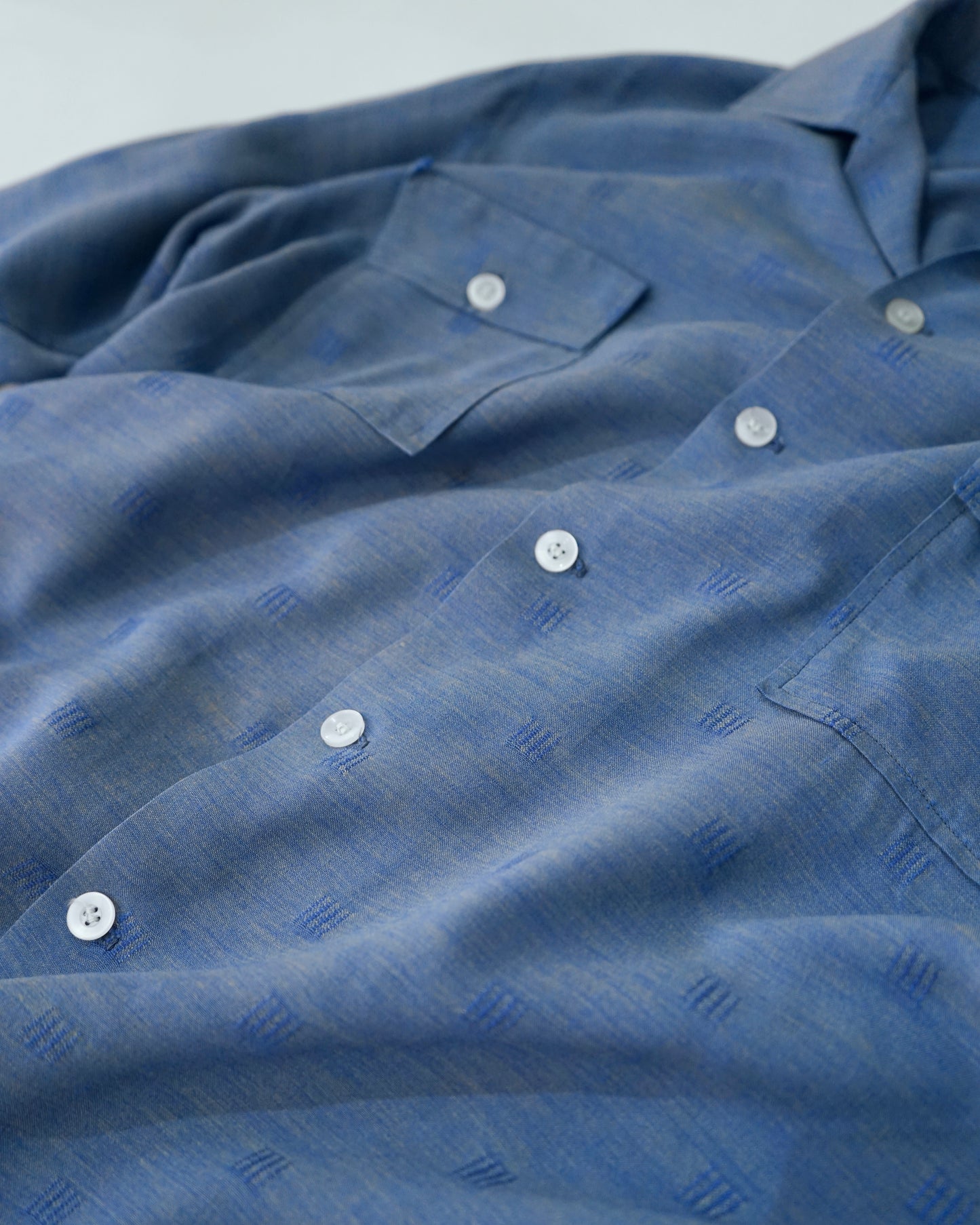 50s Jacquard Weave Rayon Shirt