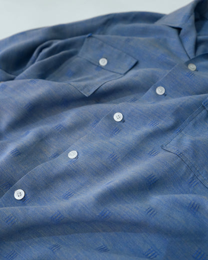 50s Jacquard Weave Rayon Shirt