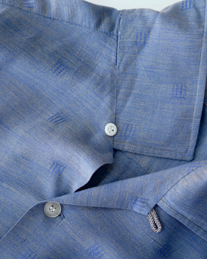 50s Jacquard Weave Rayon Shirt