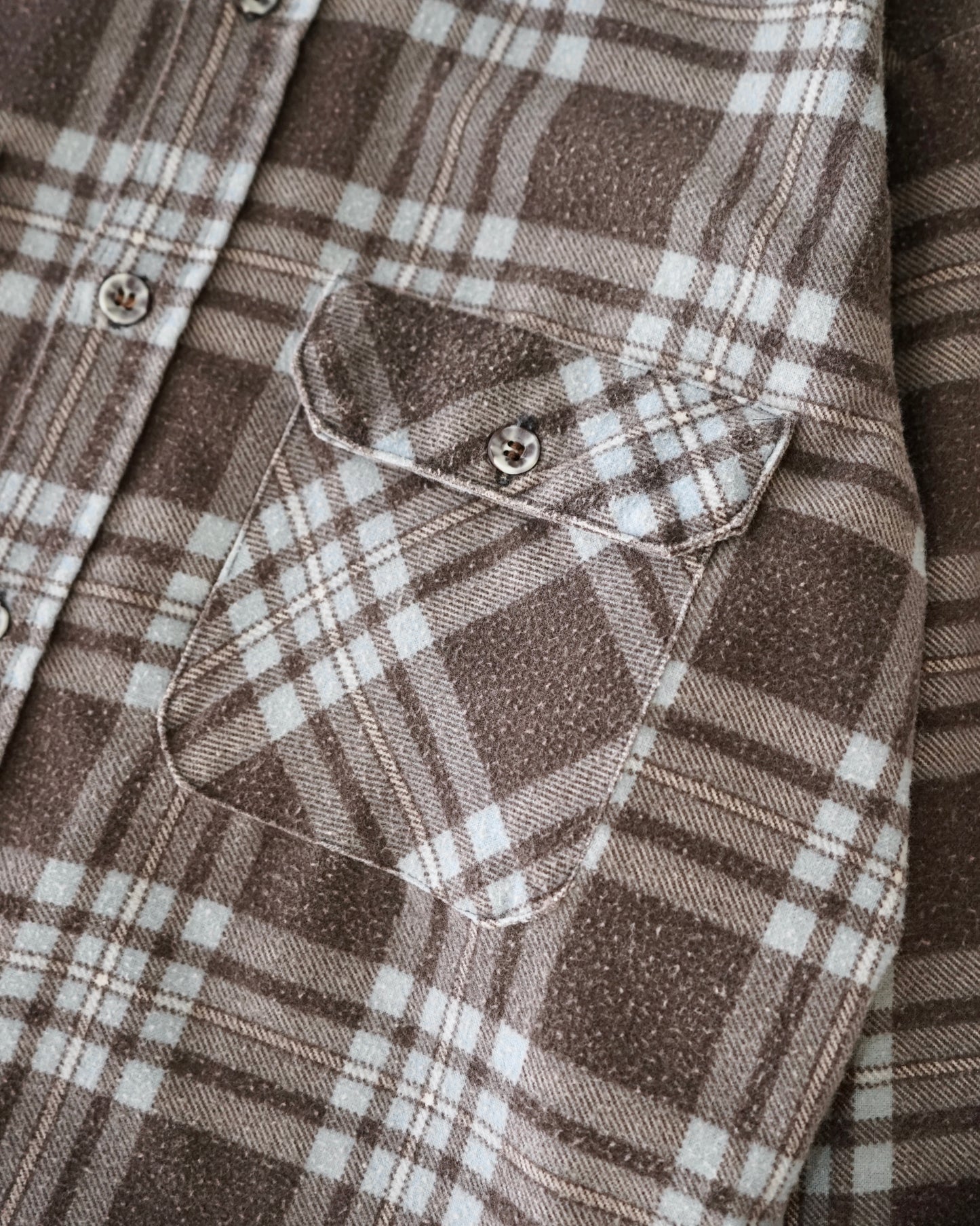 70s Sears L/S Print Flannel Shirt