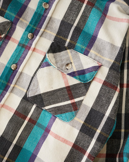 80s【FIVE BROTHER】L/S Flannel Shirt USA製