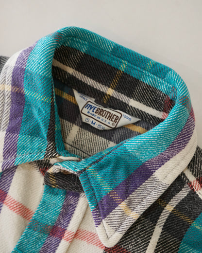 80s【FIVE BROTHER】L/S Flannel Shirt USA製