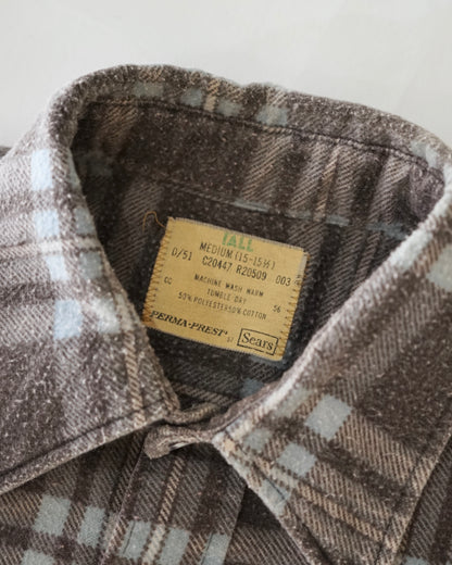 70s Sears L/S Print Flannel Shirt