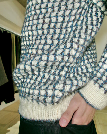 80s GIMBELS honeycomb waffle stitch knit