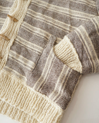 70s ALEX KONTARINIS Handwoven Wool Toggle Jacket