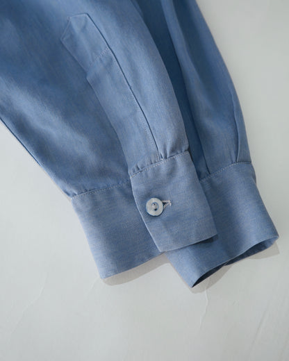 1950s Holly-Made California Rayon Gabardine Open Collar Shirt